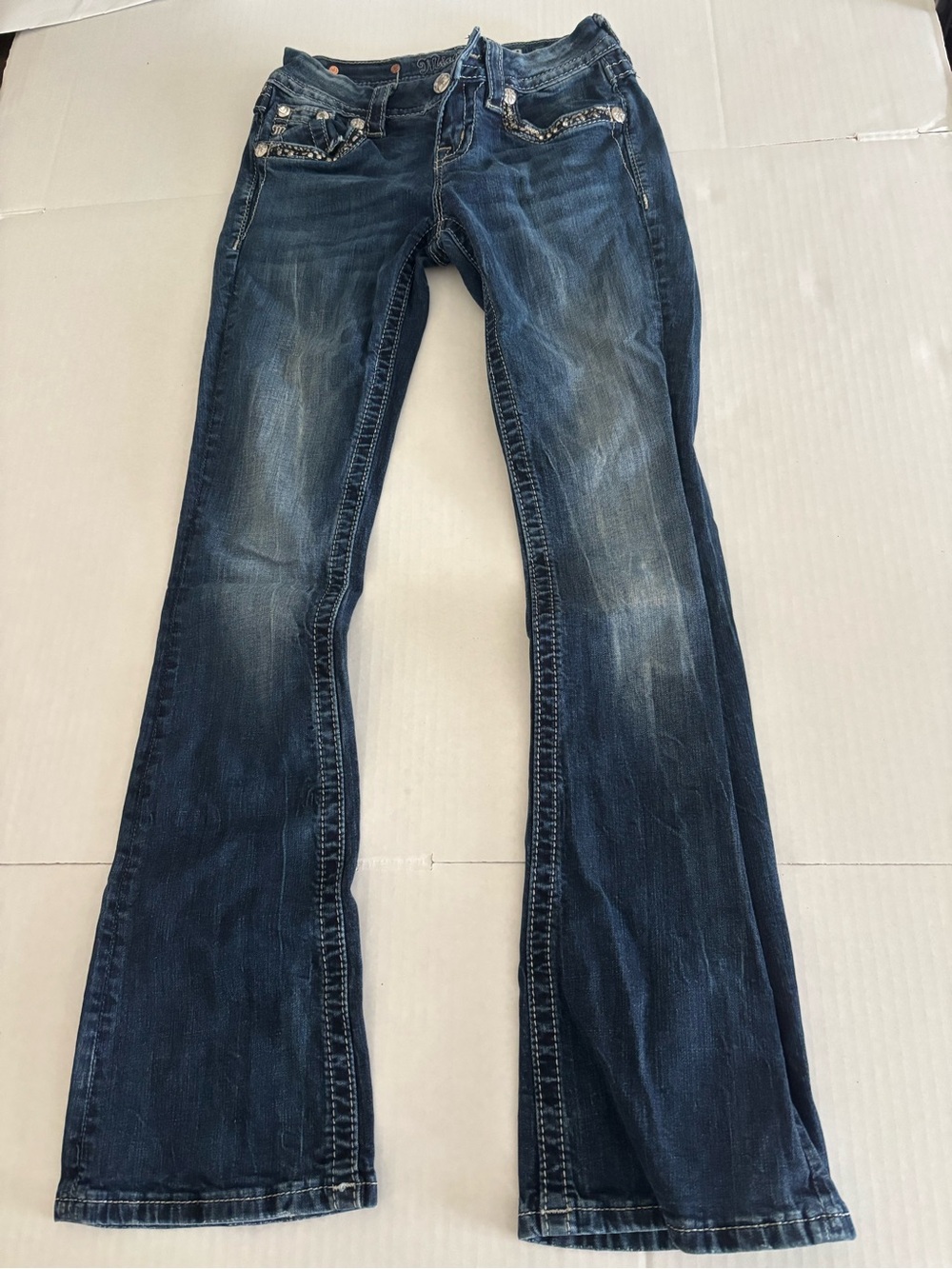 miss me mid rise bootcut jeans size 24 inseam 30”